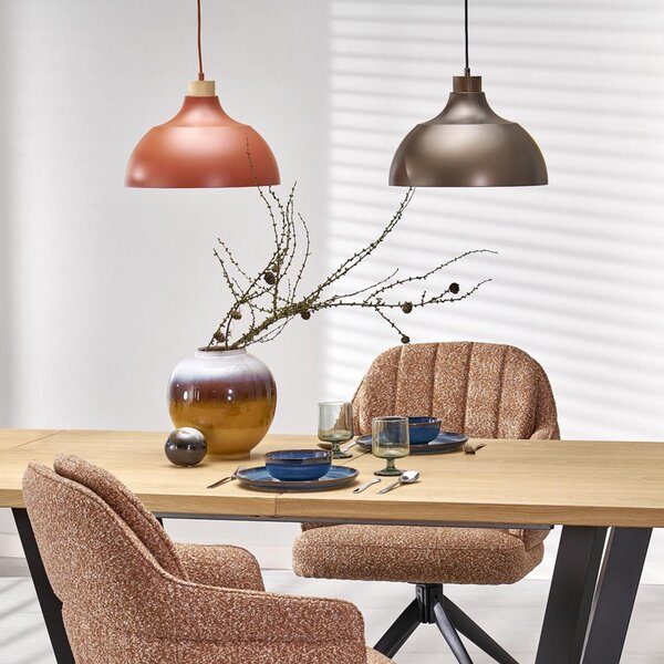 Hnedý závesný luster Cap pre žiarovku E27 – LED lustre a svietidlá > Lustre