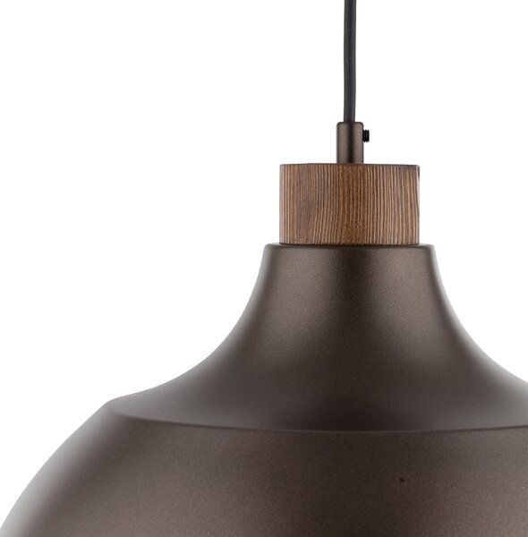 Hnedý závesný luster Cap pre žiarovku E27 – LED lustre a svietidlá > Lustre