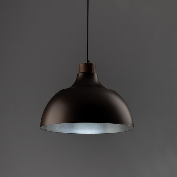 Hnedý závesný luster Cap pre žiarovku E27 – LED lustre a svietidlá > Lustre