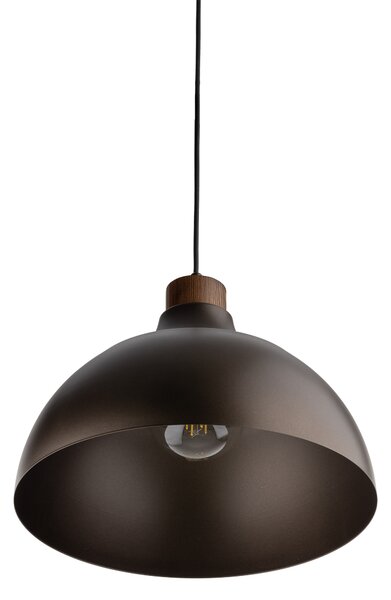 Hnedý závesný luster Cap pre žiarovku E27 – LED lustre a svietidlá > Lustre