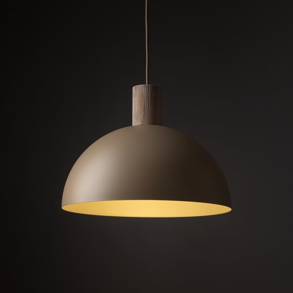 Béžový závesný luster Oslo pre žiarovku E27 – LED lustre a svietidlá > Lustre
