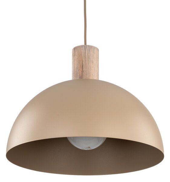 Béžový závesný luster Oslo pre žiarovku E27 – LED lustre a svietidlá > Lustre