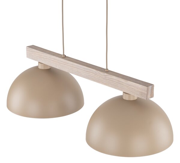 Béžový závesný luster Oslo pre žiarovku 2x E27 – LED lustre a svietidlá > Lustre