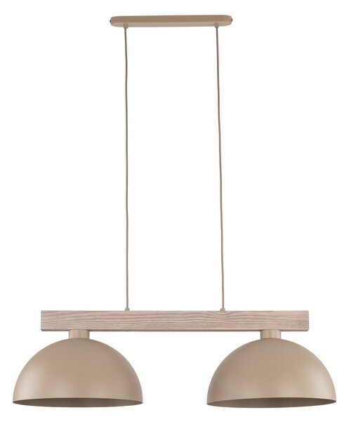 Béžový závesný luster Oslo pre žiarovku 2x E27 – LED lustre a svietidlá > Lustre