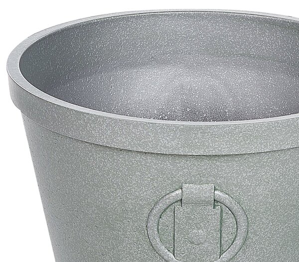 Kvetináč na rastliny sivý vláknitá hlina ⌀ 41 cm rustikálny retro moderný štýl dekorácie záhrada