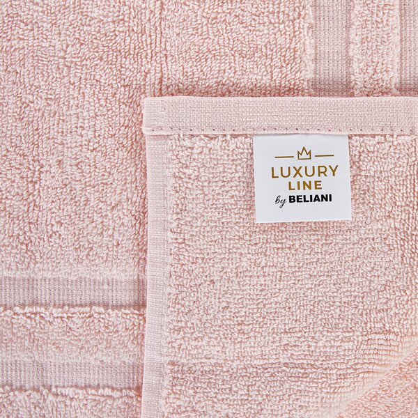 Sada 9 uterákov ružová bavlna polyester froté uteráky osušky kúpeľňová predložka uteráky pre hostí doplnky do kúpeľne