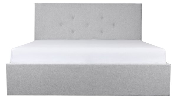 Čalúnená manželská posteľ s úložným priestorom Zolly 160x200 - sivá