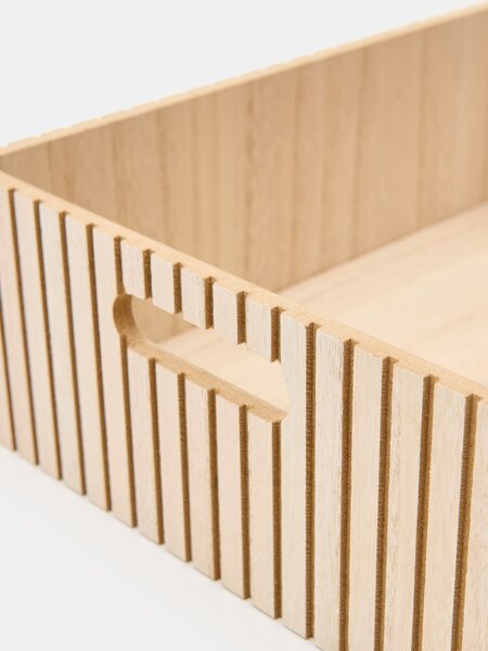 Sinsay - Úložný box s lamelovým vyhotovením - béžová