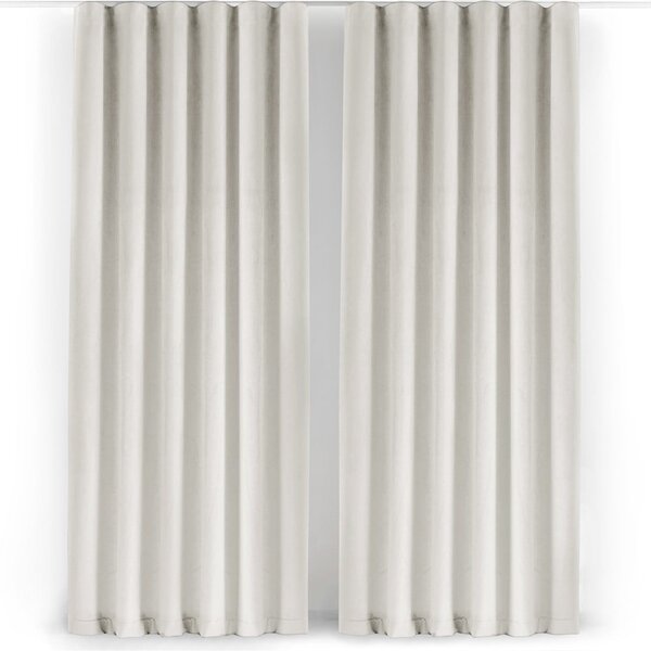 Krémový zamatový dimout záves 200x250 cm Velto – Filumi