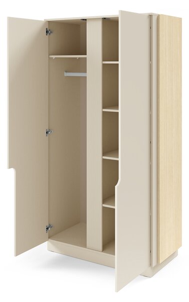 Šatníková skriňa Positano 103x195x52 - macadamia / dub mavelie