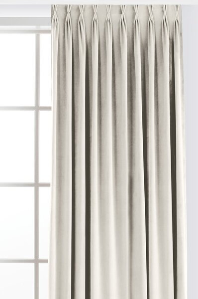 Krémový zamatový dimout záves 200x250 cm Velto – Filumi