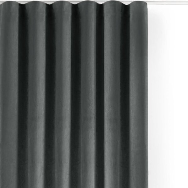 Tmavosivý zamatový dimout záves 200x250 cm Velto – Filumi