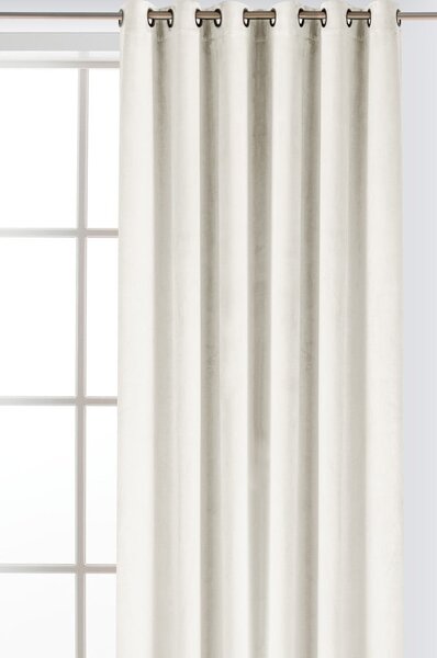 Krémový zamatový dimout záves 200x250 cm Velto – Filumi