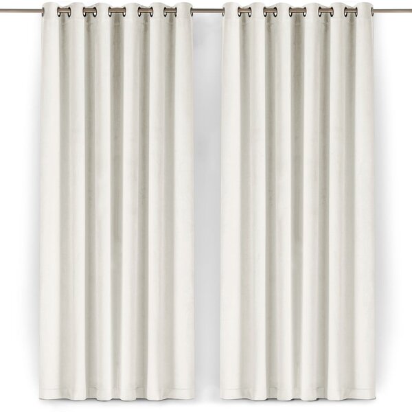 Krémový zamatový dimout záves 200x250 cm Velto – Filumi