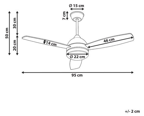 Stropný ventilátor s LED svetlom tmavohnedý syntetický materiál diaľkové ovládanie moderný škandinávsky dizajn obývacia izba