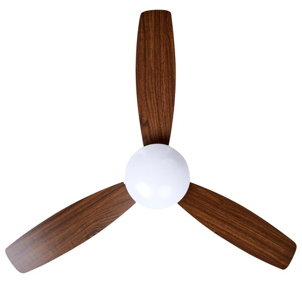 Stropný ventilátor s LED svetlom tmavohnedý syntetický materiál diaľkové ovládanie moderný škandinávsky dizajn obývacia izba