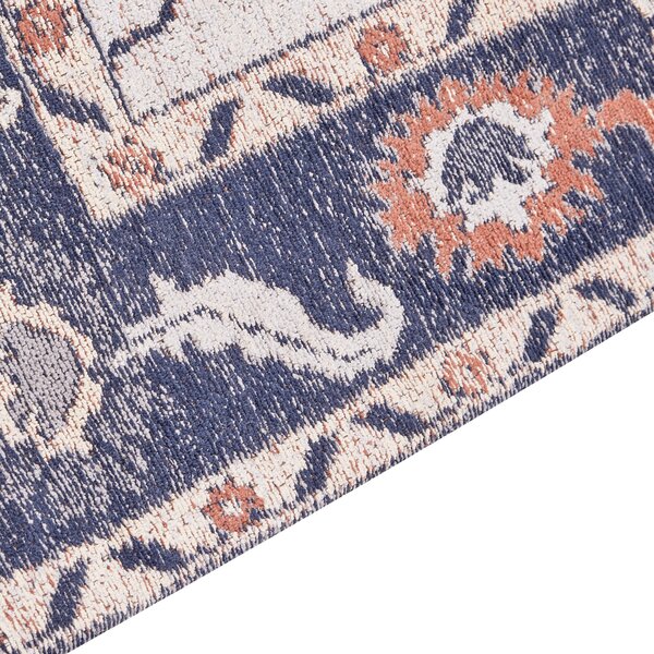 Koberec viacfarebný bavlna polyester 80 x 150 cm orientálny vzor vintage bytové doplnky