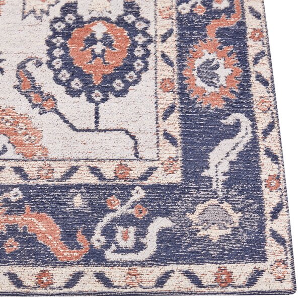 Koberec viacfarebný bavlna polyester 80 x 150 cm orientálny vzor vintage bytové doplnky