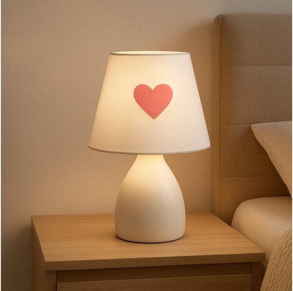 ONLI - Detská lampička TITTA 1xE14/6W/230V 20 cm biela