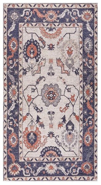 Koberec viacfarebný bavlna polyester 80 x 150 cm orientálny vzor vintage bytové doplnky
