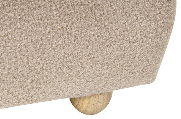 Posteľ s úložným priestorom béžová buklé čalúnenie 90 x 200 cm minimalistický moderný dizajn spálňa