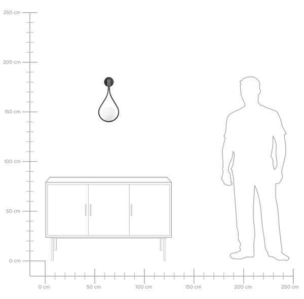 Nástenná lampa čierna kovová sklenené tienidlo elegantné svietidlo v tvare kvapky moderný glamour