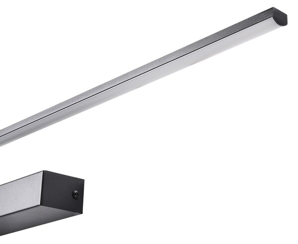 Obrazové a zrkadlové LED svietidlo čierna kovová horizontálna nástenná lampa obývacia izba kúpeľňa