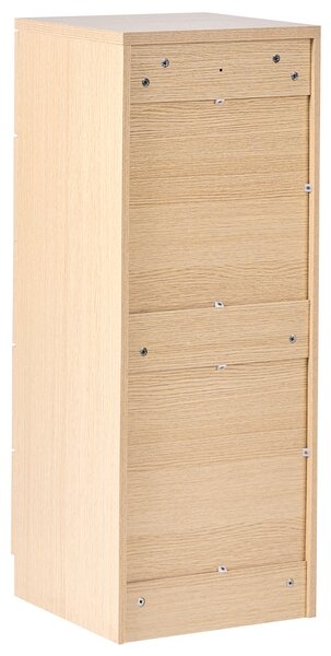 Komoda svetlohnedá z MDF s 5 zásuvkami nábytok s úložným priestorom obývacia izba spálňa
