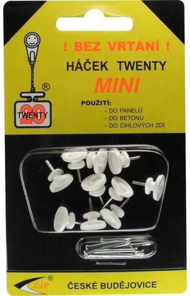 Háčik Twenty MINI, plastový, 1cm