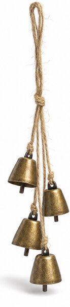 Vianočná závesná dekorácia GOLDEN BELLS 35 cm, zlatá