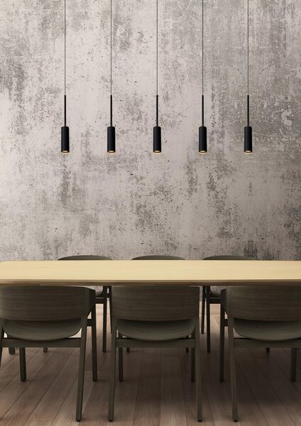 Lucide 24401/35/30 LED závesné stropné svietidlo Tubule 5x1,4W | 600 lm | 2700K - čierna