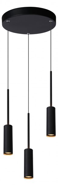 Lucide 24401/21/30 LED závesné stropné svietidlo Tubule 3x7W | 3 x644lm | 2700K - čierna