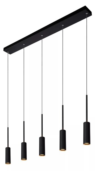 Lucide 24401/35/30 LED závesné stropné svietidlo Tubule 5x1,4W | 600 lm | 2700K - čierna