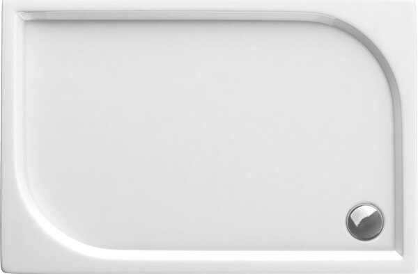 Deante Cubic, obdĺžniková akrylátová sprchová vanička 120x90x4,5 cm, hĺbka 3cm, biela, KTK_043B