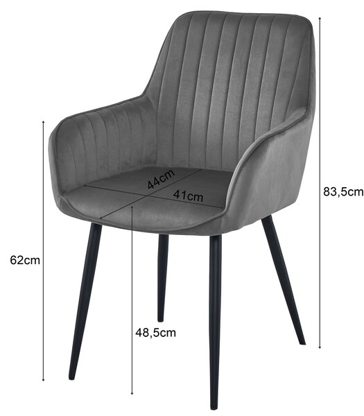 Dekorstudio Set dvoch zamatových jedálenských stoličiek SOLDEN - béžové