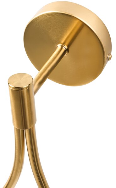 Nástenná lampa zlatá kovová sklenené tienidlo elegantné svietidlo v tvare kvapky moderný glamour