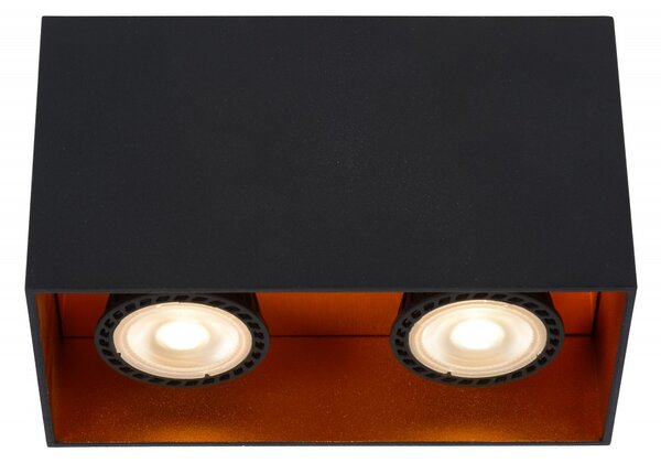 Lucide 22966/02/30 stropné bodové svietidlo Bido 2x50W | GU10 - čierna, stmievateľná