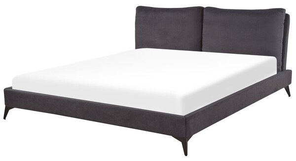 Manželská posteľ 180 cm MELIA (polyester) (tmavosivá) (s roštom). Vlastná spoľahlivá doprava až k Vám domov. 1023473