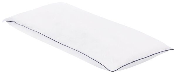 Vankúš na spanie biely bavlna japara 40 x 80 cm polyesterová výplň nízky profil