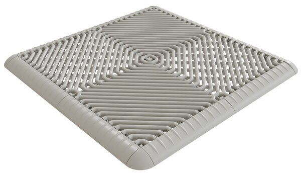 Protišmyková dlaždica, sivá, 385 x 385 x 17 mm, balenie 10 ks