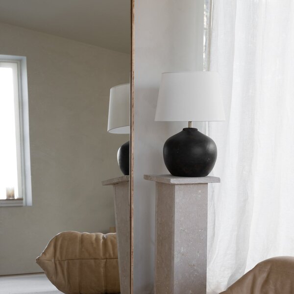 Stolové Lampa Watt & Veke, Mona Black, Čierna, Obývacia izba, Keramika, Dizajnový