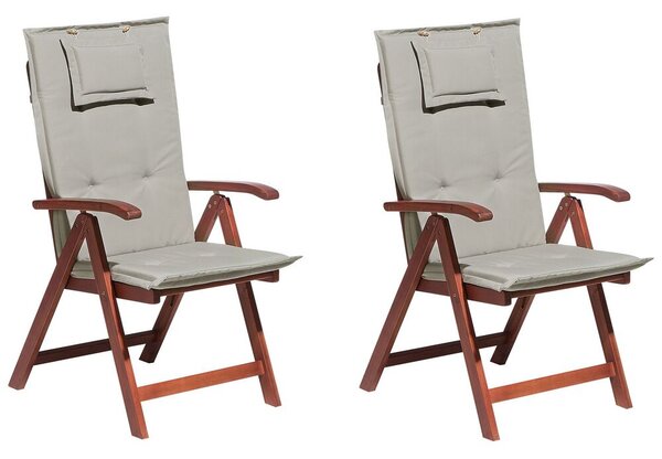 Set 2 ks. záhradných stoličiek TRATORIA (tmavočervená + béžová + sivá). Vlastná spoľahlivá doprava až k Vám domov. 1026932