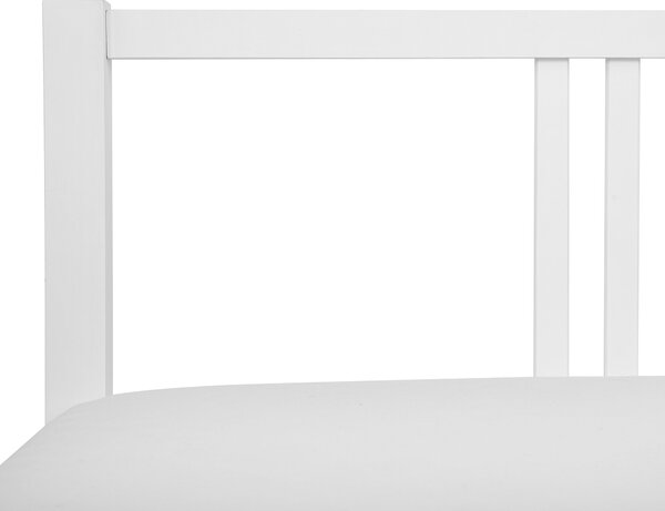 Posteľ biela z borovicového dreva 90 x 200 cm rám postele s lamelovým roštom moderná