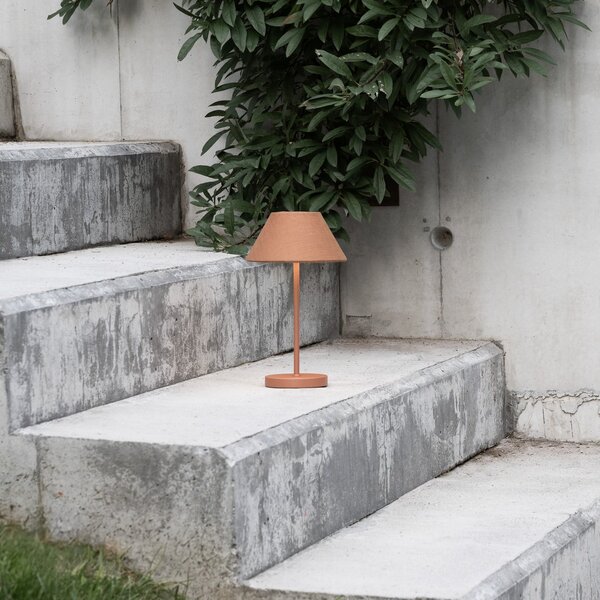 Stolové Lampa Watt & Veke, Teya, stmievateľné, Hnedá / Hrdzavá, Obývacia izba, Kov, Dizajnový
