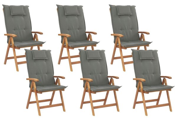 Set 6 ks. záhradných stoličiek JAKARTA (grafit). Vlastná spoľahlivá doprava až k Vám domov. 1026946