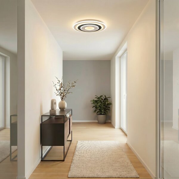 Stropné Lampa Lindby, Rebeka, stmievateľné, Biela, Obývacia izba, Plast, Moderný