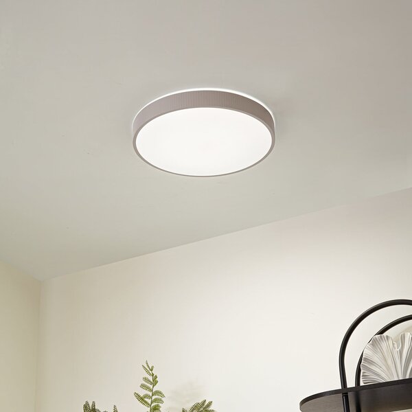 Stropné Lampa Lindby, Zylo, stmievateľné, Béžová, Obývacia izba, Plast