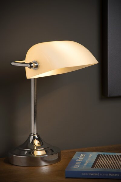 Stolná lampička Lucide Banker 17504/01/11 1x40W E14
