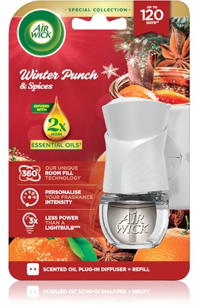Air Wick Electric Winter Punch Winter Punch & Spices elektrický osviežovač vzduchu s náplňou 19 ml