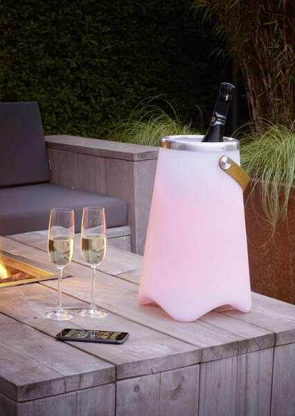 TRIO reality R55086101 JAMAICA Dekoračné svietidlo s bluetooth reproduktorom 245mm LED 1X2W/25lm 3000K IP44 Biela, čierna + diaľkový ovládač